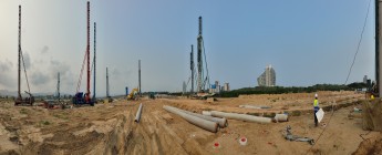 三亞海棠灣住宅項目一期土石方、基坑支護、樁基礎工程2023.4.10-4.16施工剪影