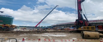 深圳灣文化廣場通道基坑支護工程2024.7.1-7.7施工剪影